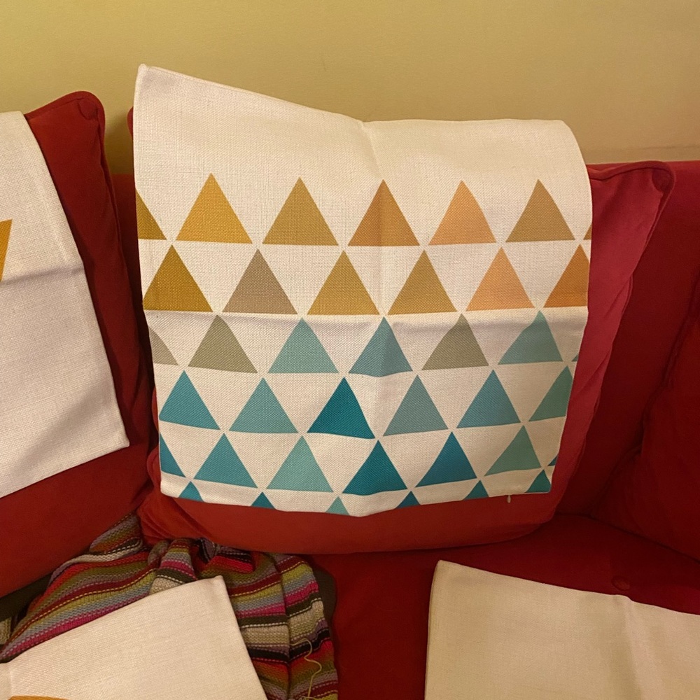 Brand New, Set of 4 pillow covers. 17” x 17”